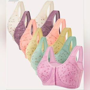 7 Different Colorful Floral Print Women's Bras